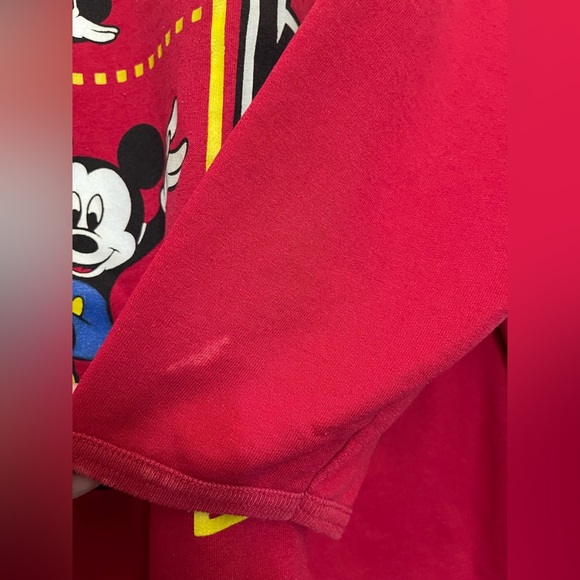 Mickey Mouse Vintage Paper Tag Rare Disney USA 2X Plus Red Womens Shirt Resort - Picture 8 of 15